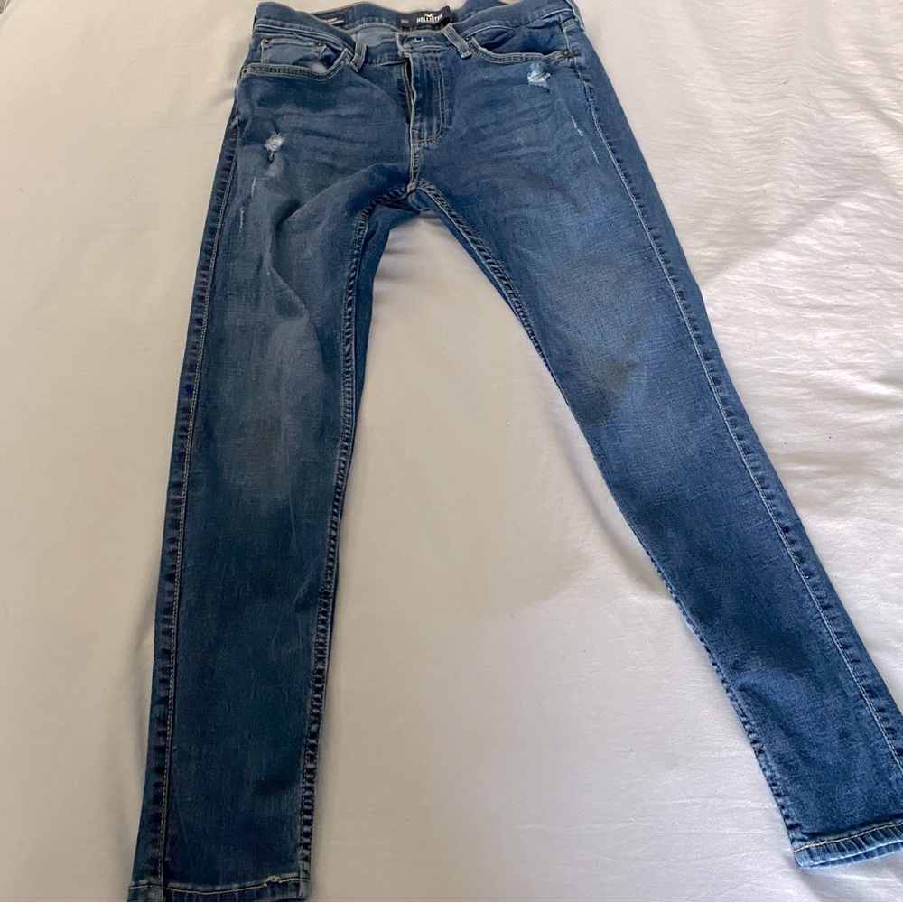 Hollister Men’s Super Skinny Advanced Stretch Blue Jeans